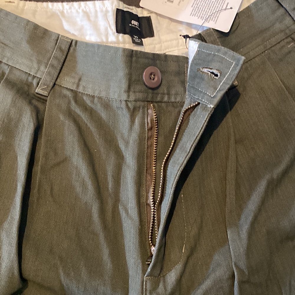 Men’s Obey Big Boy Fubar Big Fit Pant Pleated Front Army Size 30 NWT - Picture 6 of 13